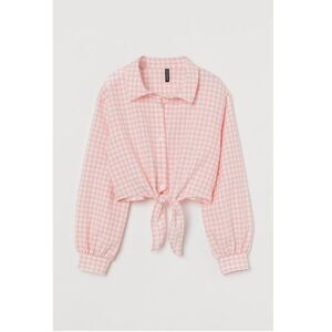 H&M Tie-Hem Cotton Shirt